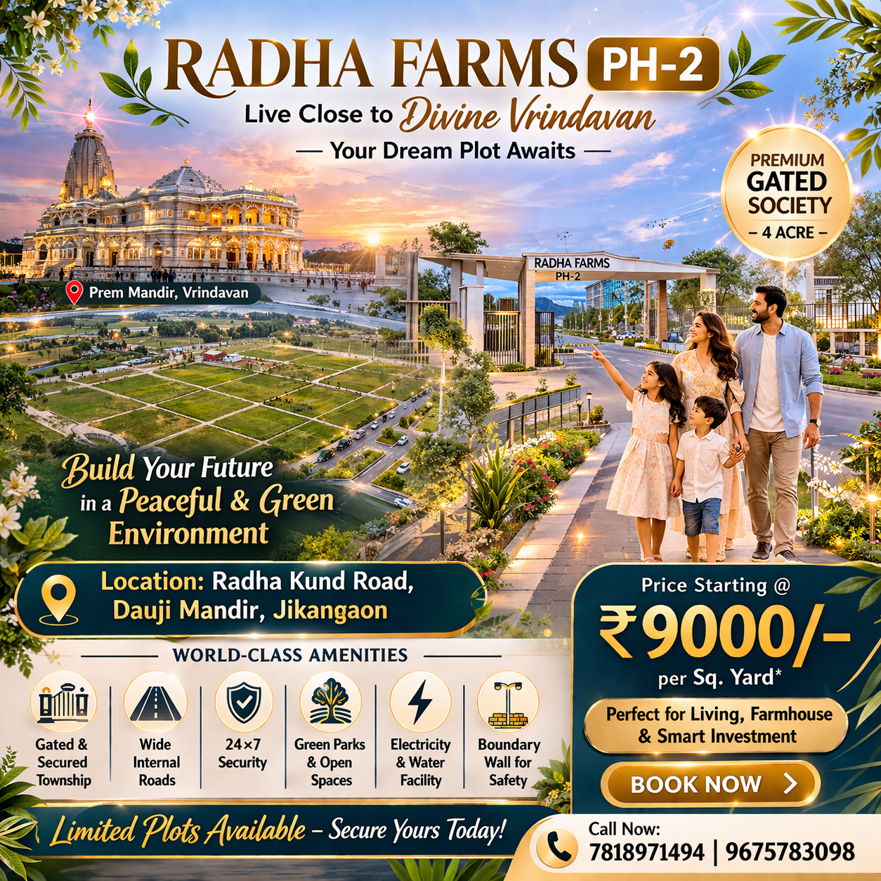 View of RADHA FARMS PH-2, a plot in Radha Kund Road, Dauji Mandir, Jikangaon